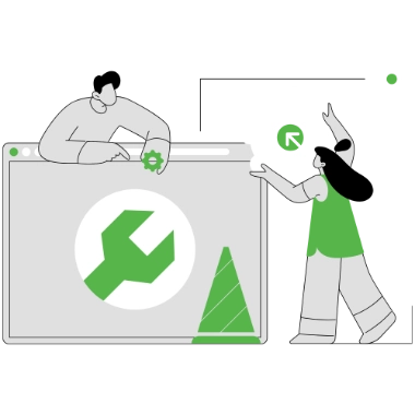 Custom website design illustration