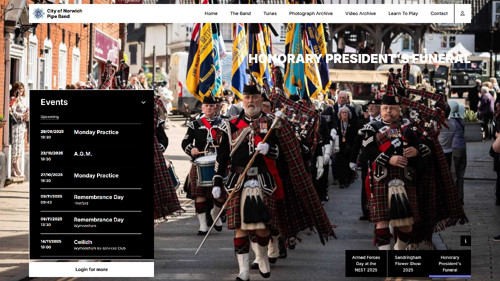 Textured website design example